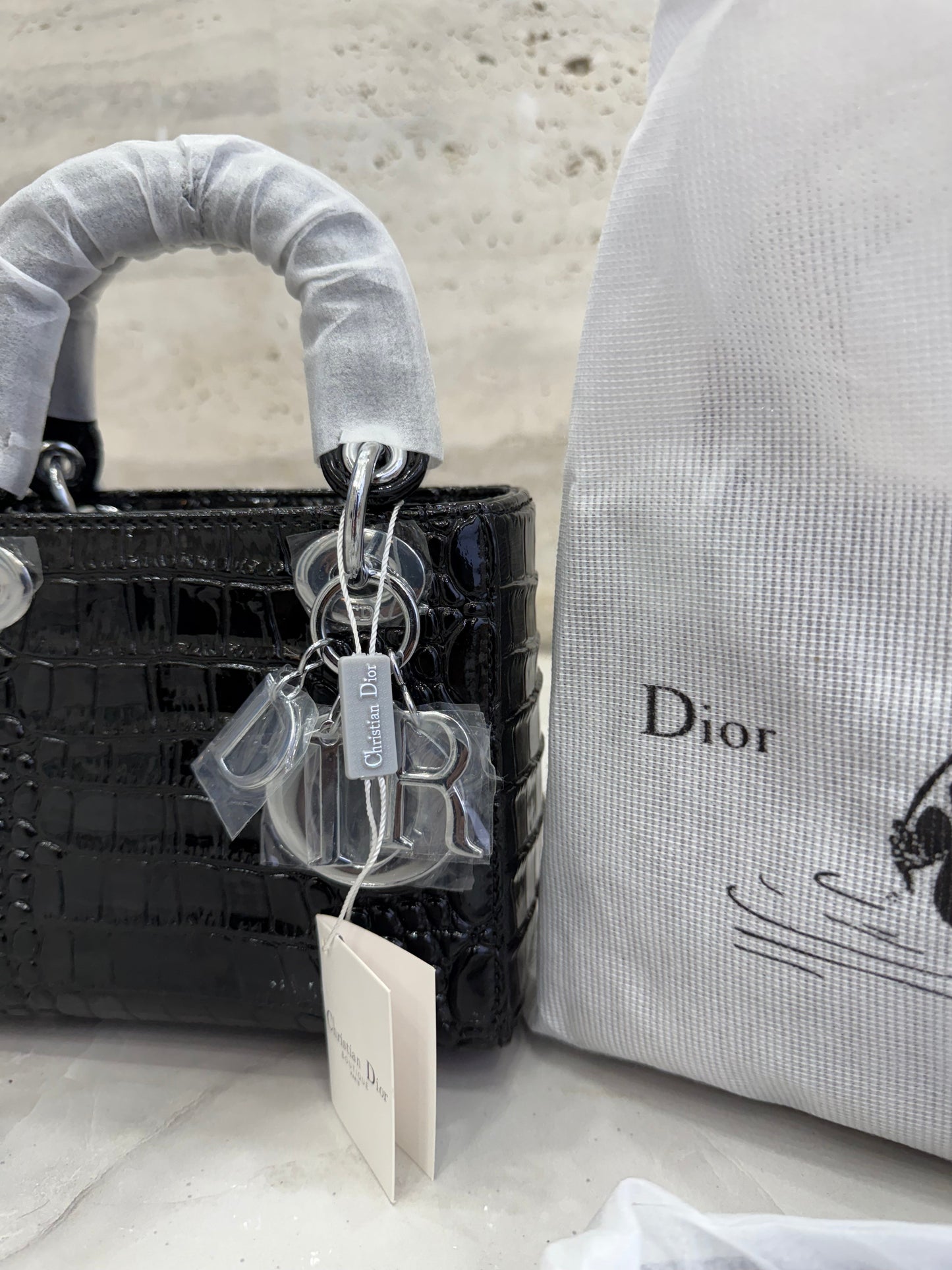 Christian dior Lady Dior Bag ( BLACK )