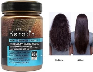 Moisturizing & Smooth Keratin Creamy Hair Mask (1000ML)
