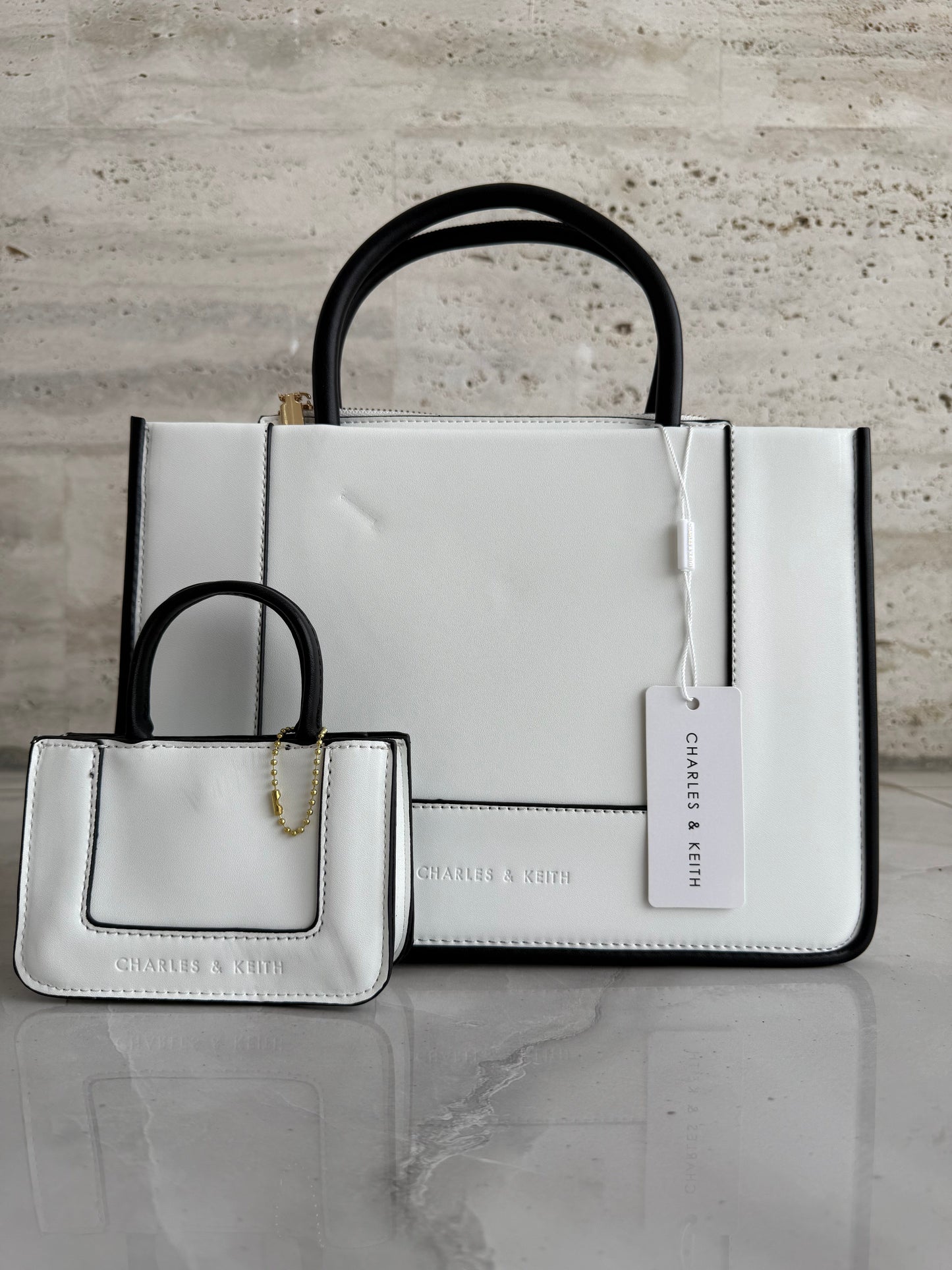 CHARLES & KEITH BAG  ( WHITE)