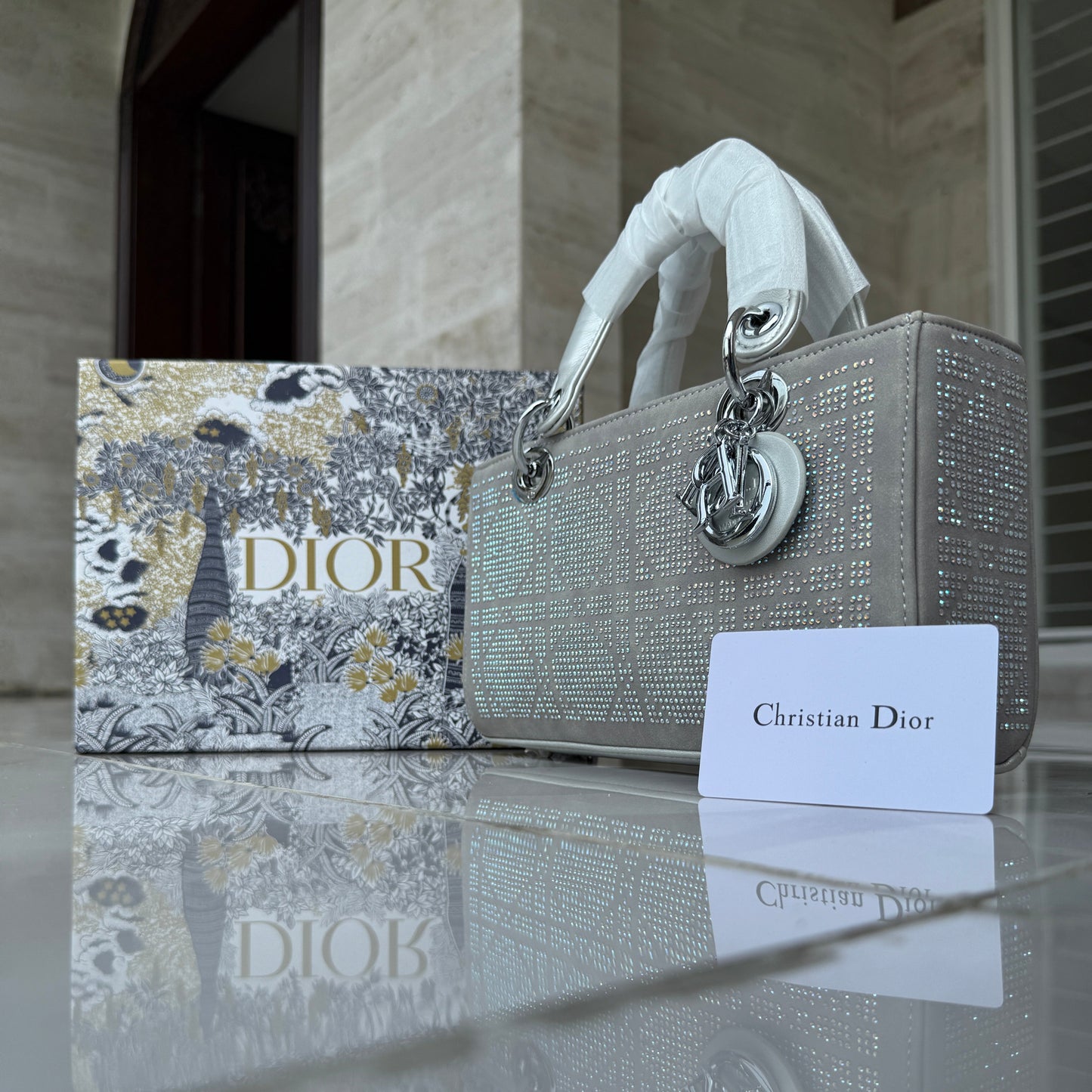 The Iconic lady Dior Bag  ( Grey)