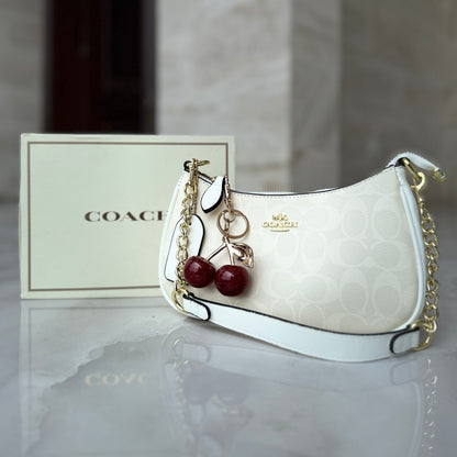 Coach Penn Shoulder Bag With A Cherry Charm