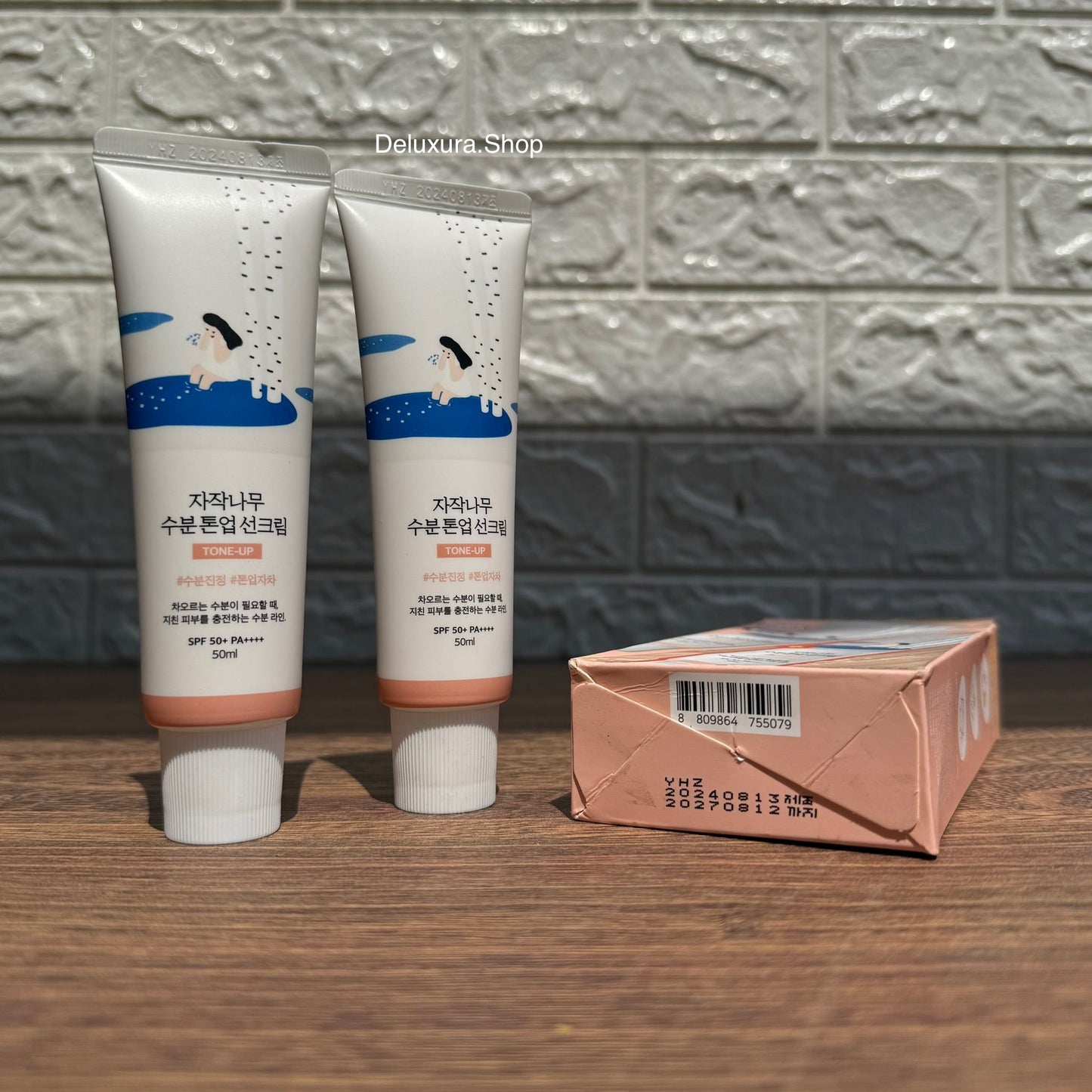 2 Pack Round Lab Birch Juice Moisturizing Sun Cream 50ML Set SPF50+ PA++++