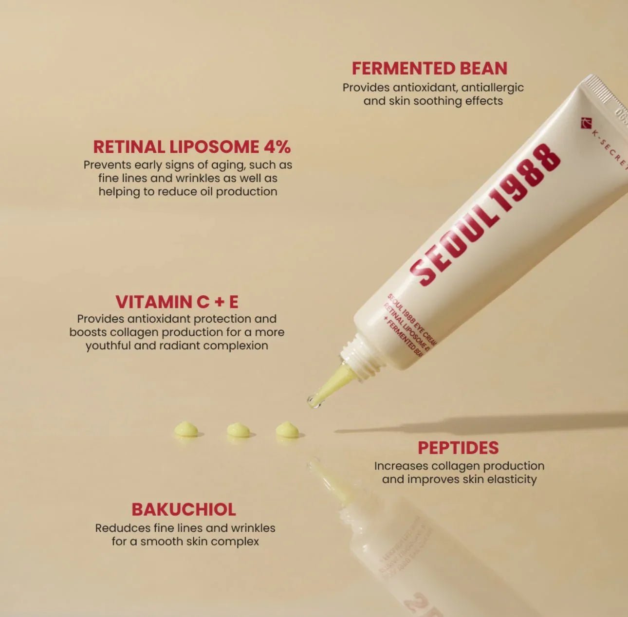 K-Secret Seoul 1988 Eye Cream Retinal Liposome 4% + Fermented Bean