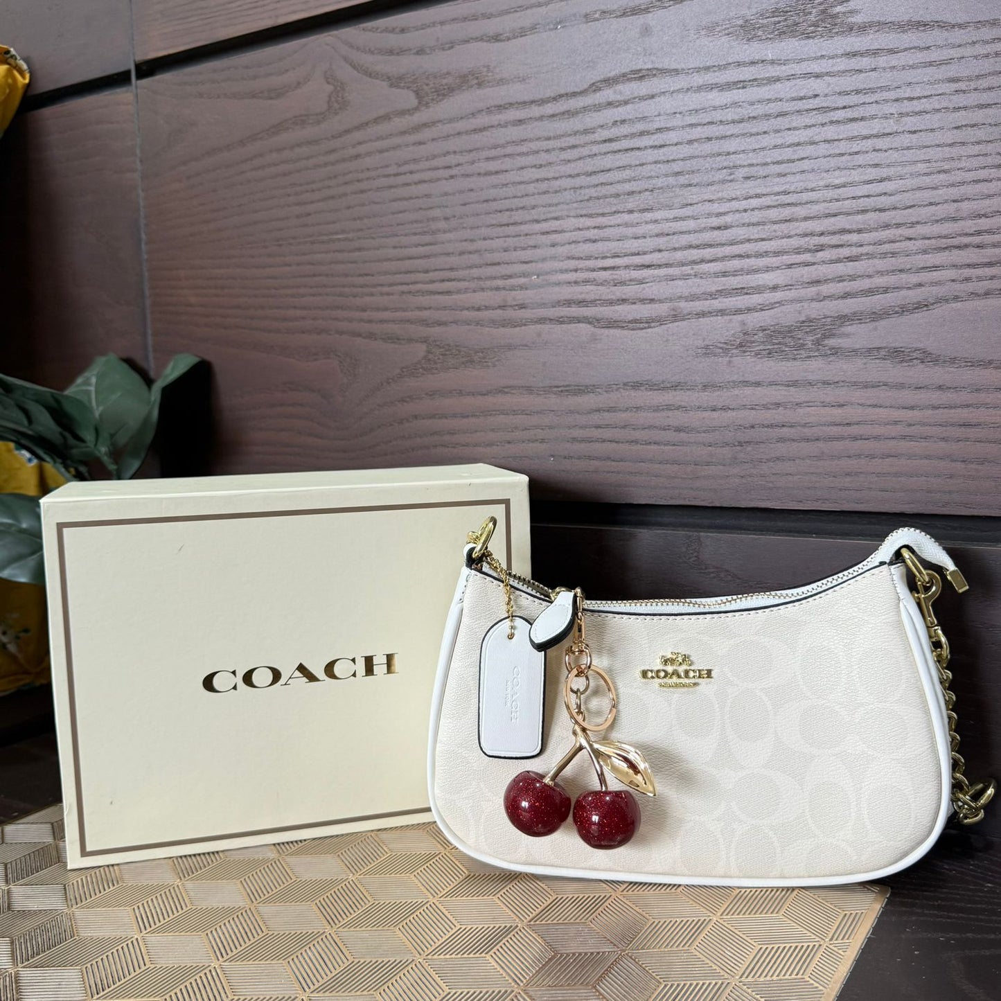 Coach Penn Shoulder Bag With A Cherry Charm