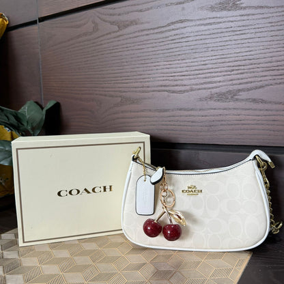Coach Penn Shoulder Bag With A Cherry Charm