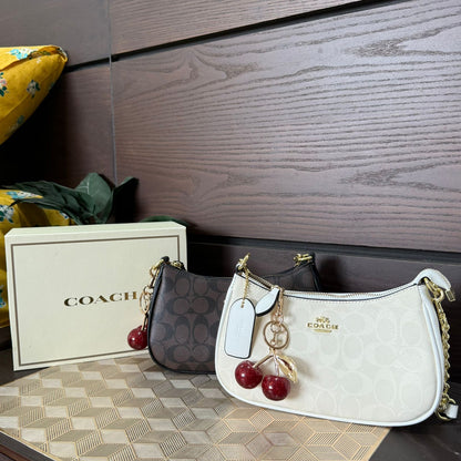 Coach Penn Shoulder Bag With A Cherry Charm