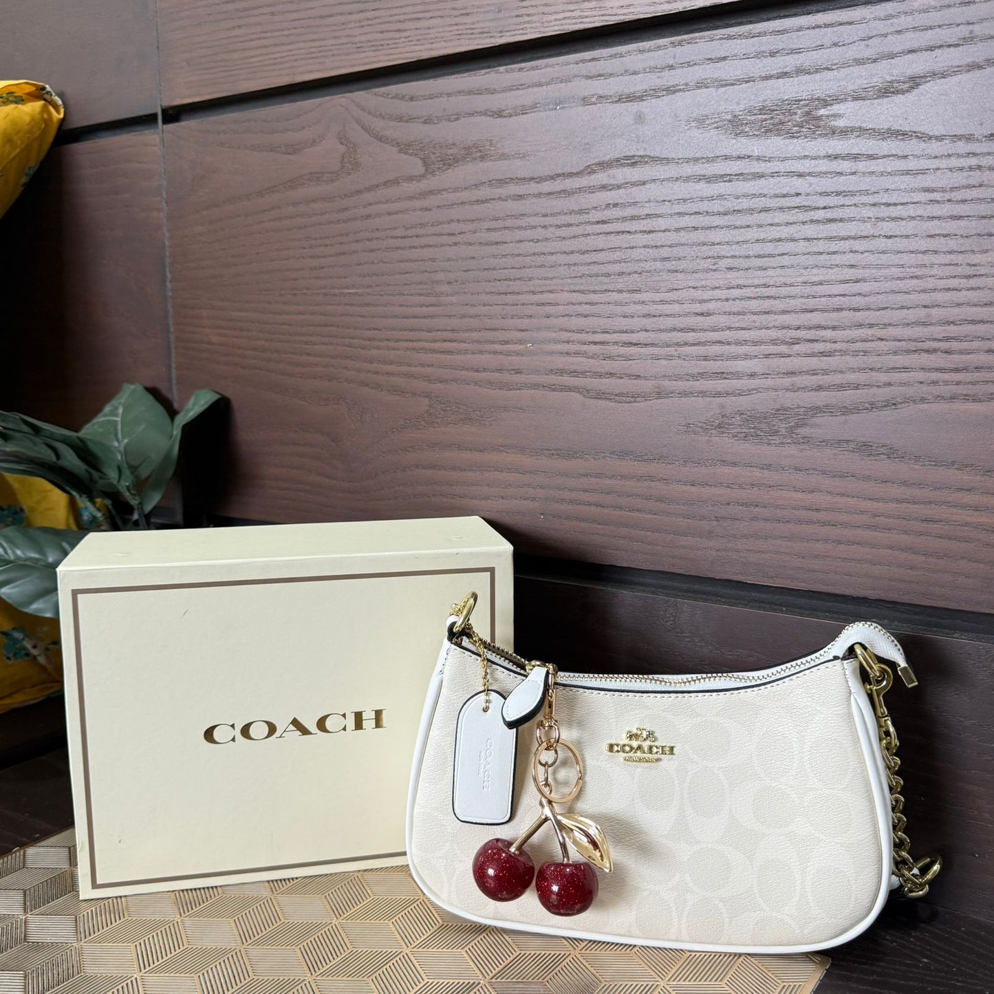 Coach Penn Shoulder Bag With A Cherry Charm